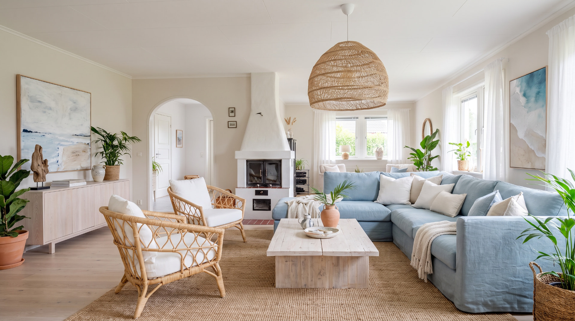 Living room reimagined in a rustic modern style