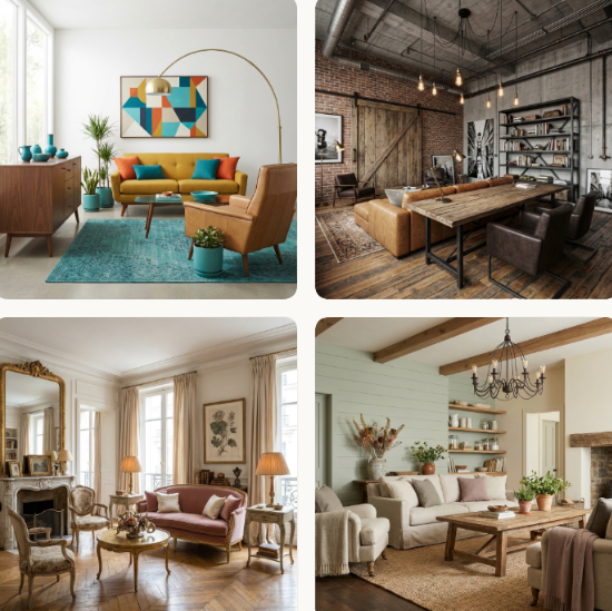 Bright Scandinavian living room used as a style-quiz example